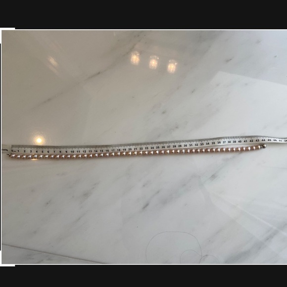 Stunning pink pearl necklace with 18k gold clasp - Picture 4 of 4